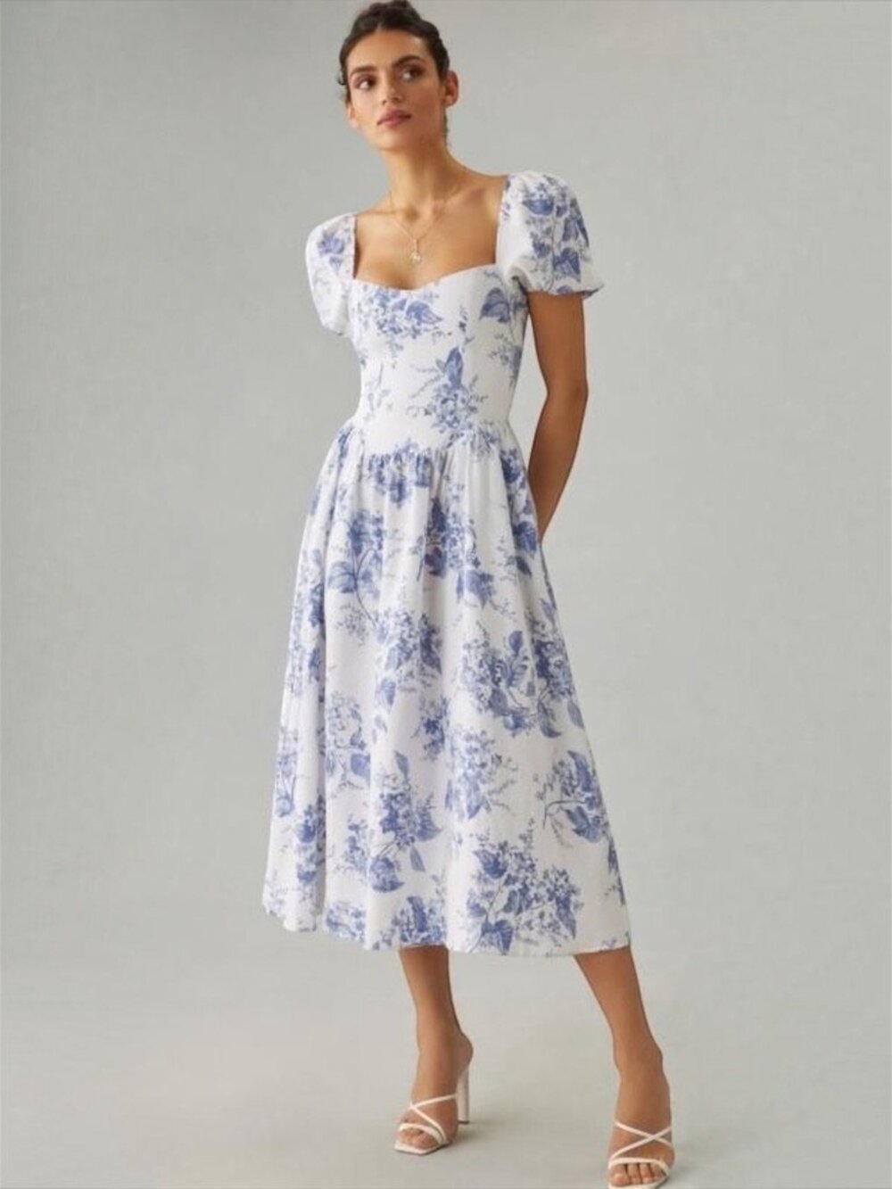 Reformation Davila Linen Dress, Lupine, 0